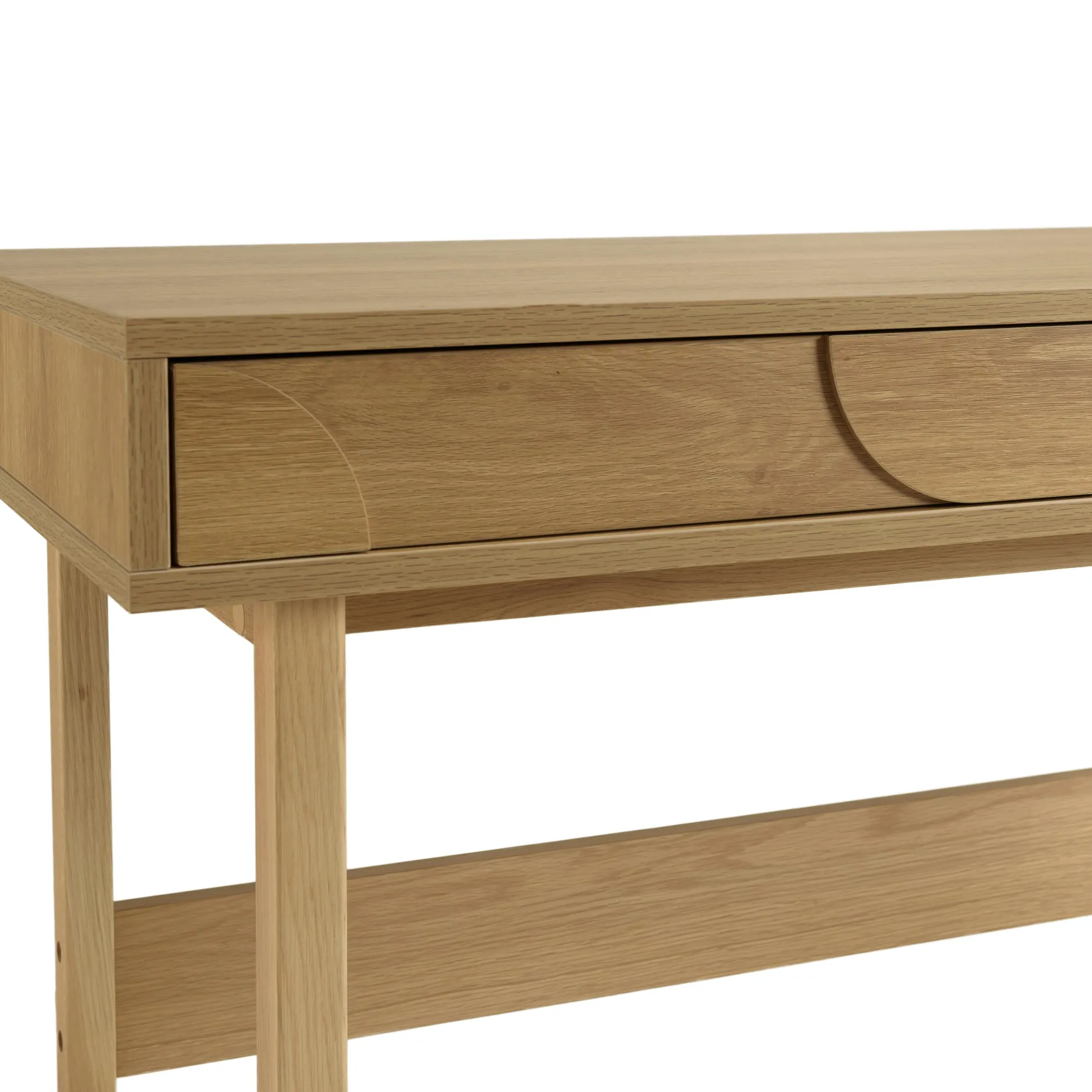 Console moderne bois clair décor graphique DANBA