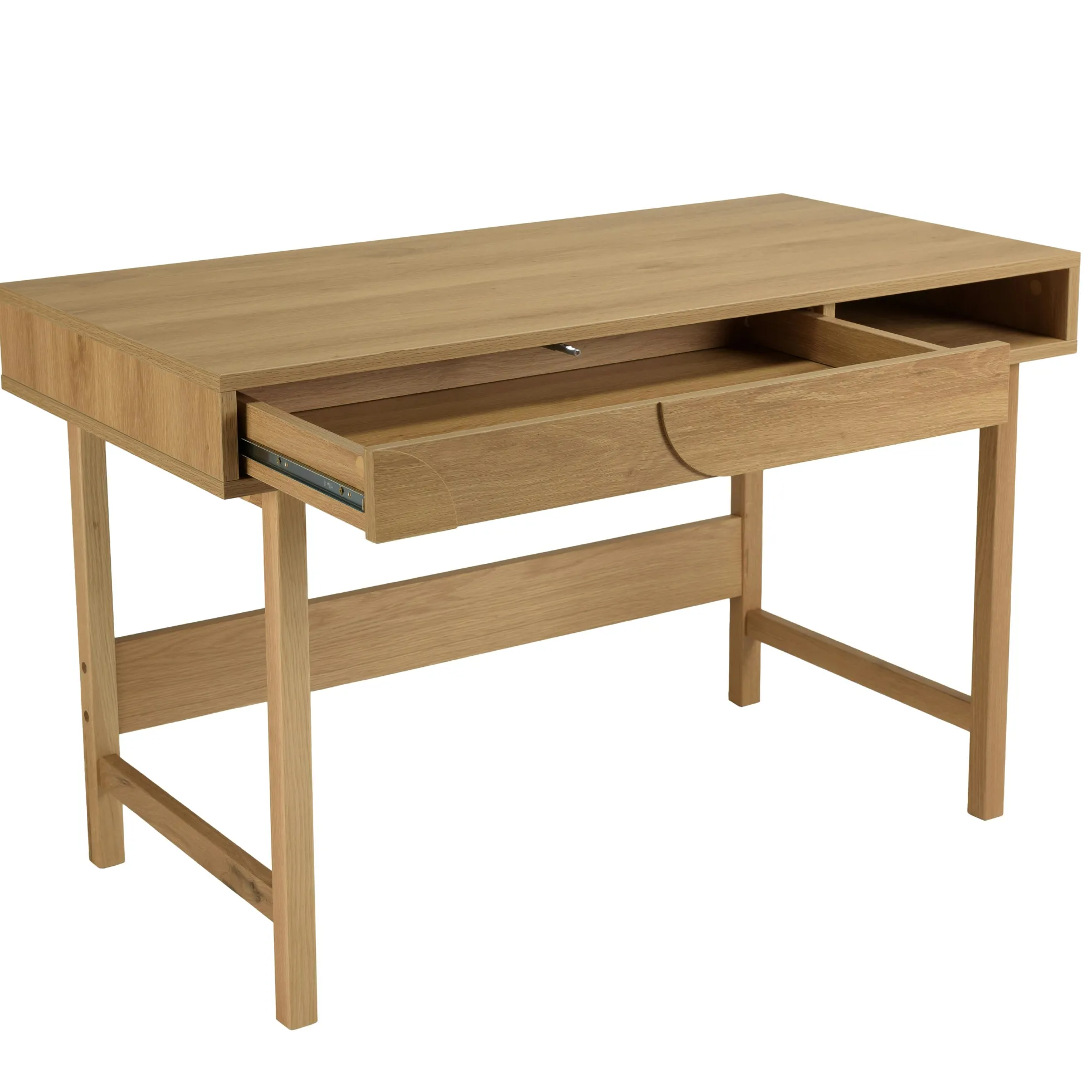 Console moderne bois clair décor graphique DANBA
