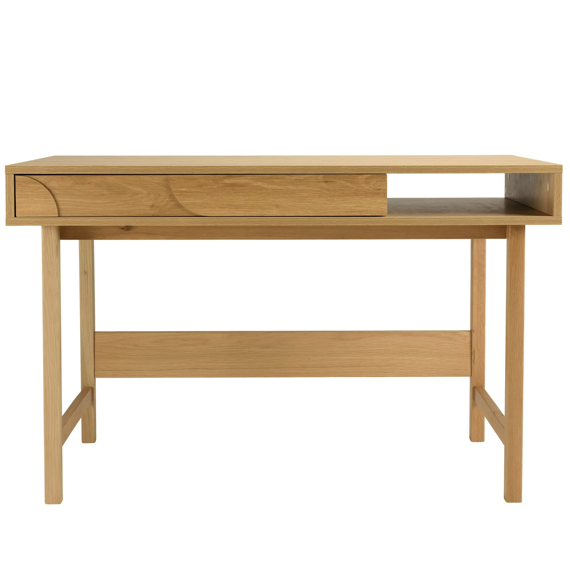 Console moderne bois clair décor graphique DANBA