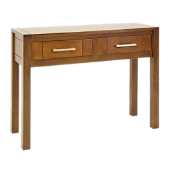 Console moderne bois hévéa avec tiroirs 100cm ATTAN