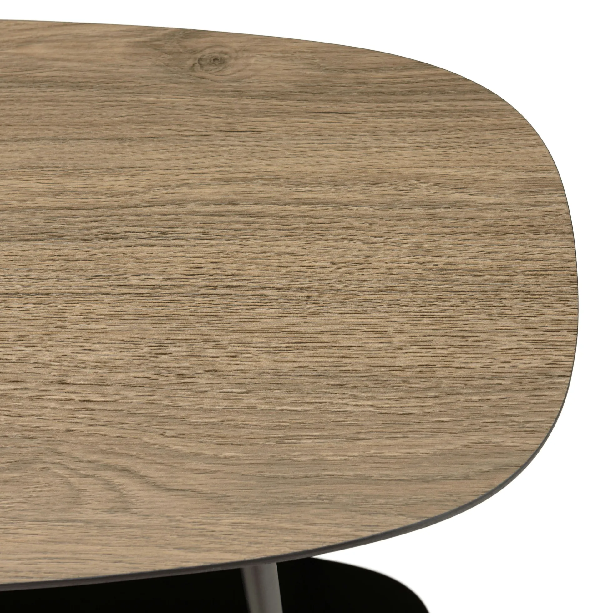Console moderne 2 plateaux bords arrondis LANDAISE