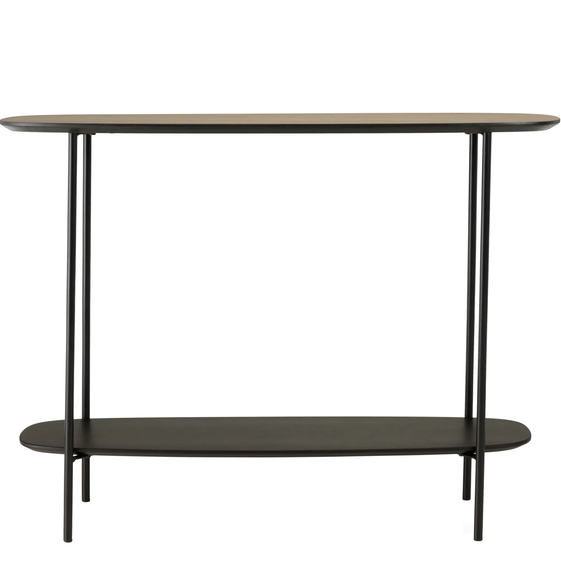 Console moderne 2 plateaux bords arrondis LANDAISE