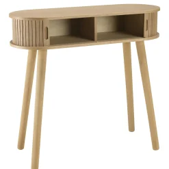 Console ovaleen bois couleur naturelle CASTILLE