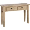 Console 2 tiroirs bois recyclé clair SALERNE
