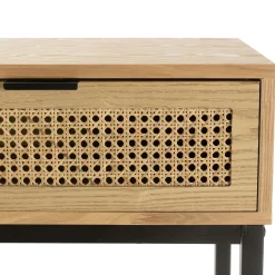 Console 2 tiroirs en cannage rotin naturel PALMA