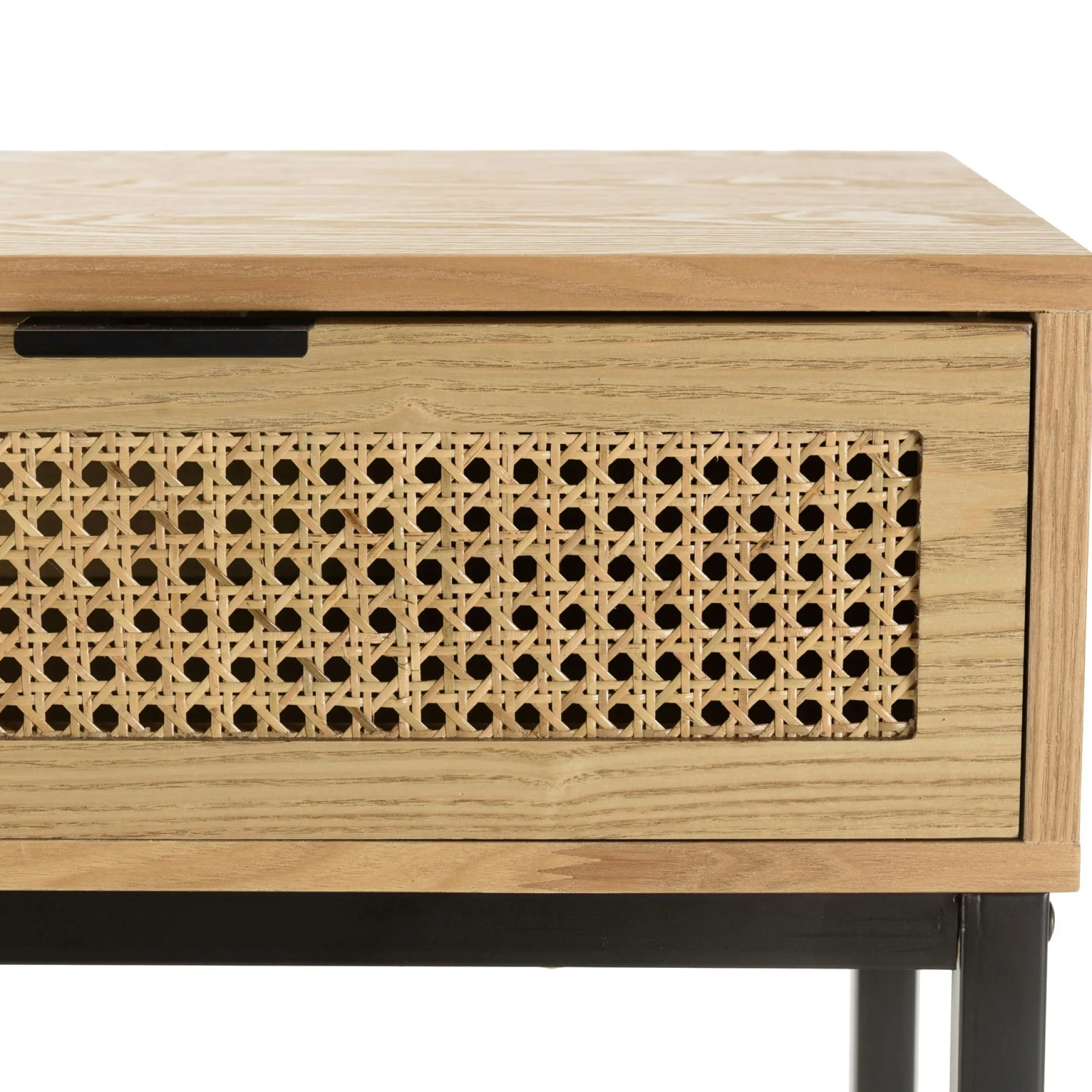 Console 2 tiroirs en cannage rotin naturel PALMA