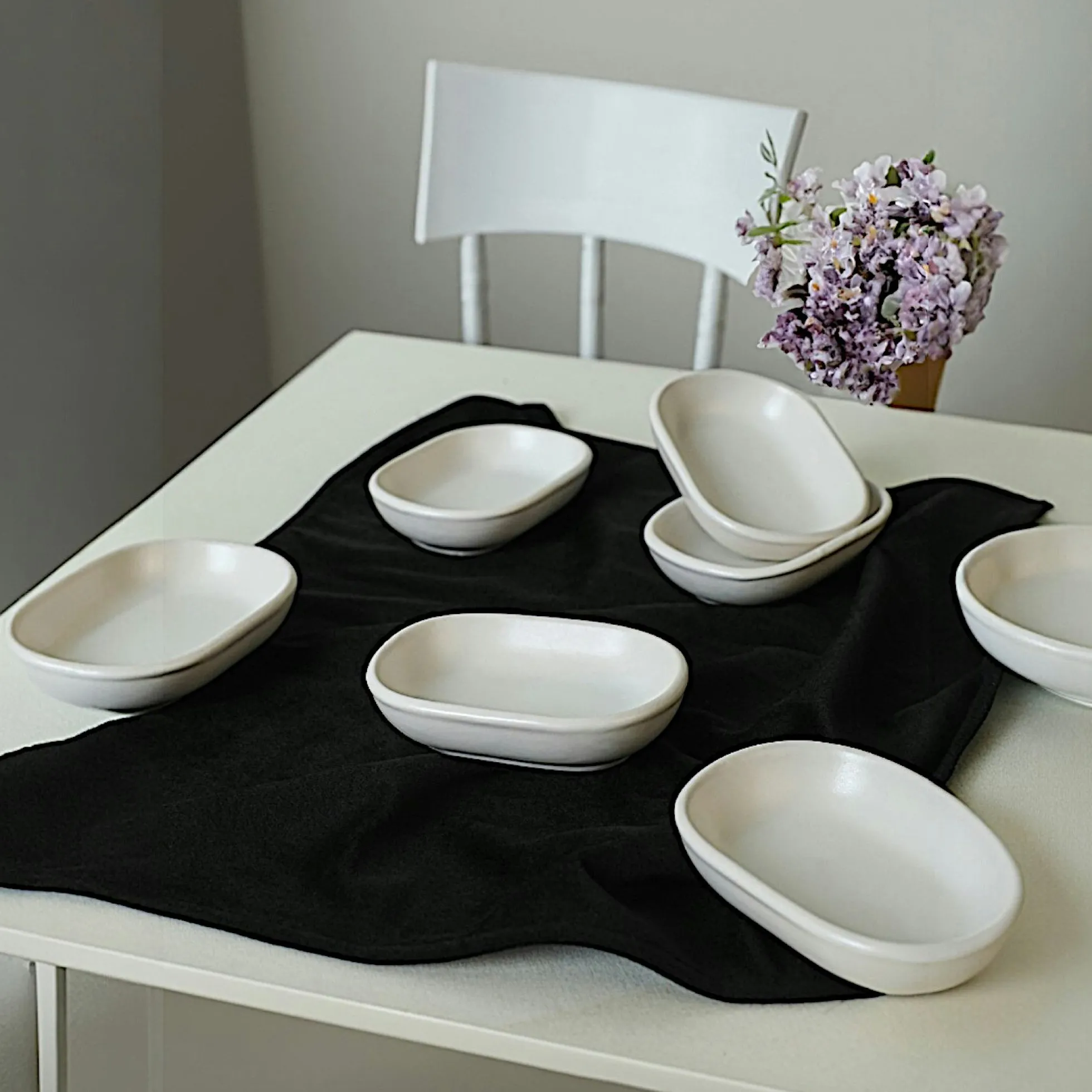 Coupelle en céramique blanc mat 11 cm (lot de 6) EFIRA