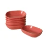 Coupelle en céramique corail brillant (lot de 6) EFIRA