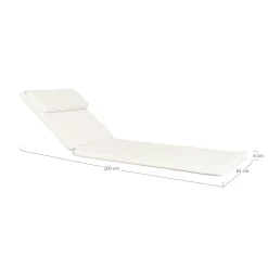 Coussin blanc pour bain de soleil MENDOZA