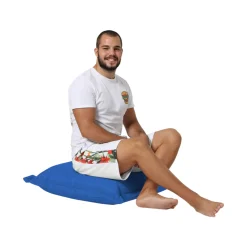 Coussin pouf extérieur bleu ARTA