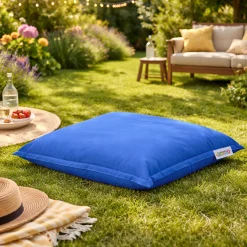 Coussin pouf extérieur bleu ARTA
