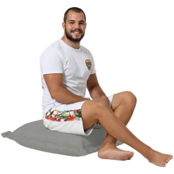 Coussin pouf extérieur gris ARTA