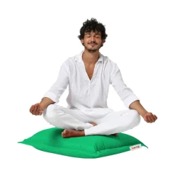 Coussin pouf extérieur vert ARTA