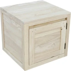 Cube de rangement Hévéa 1 porte 45x42x42cm OLGA