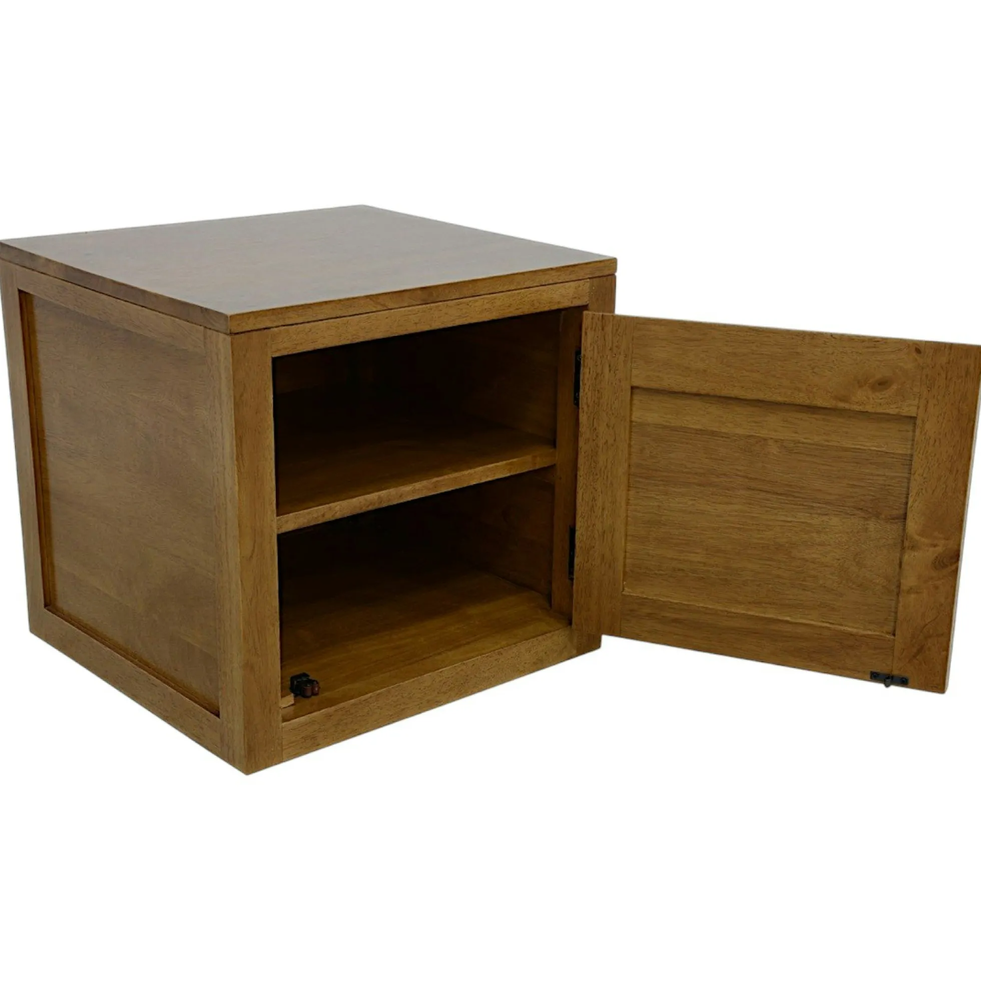 Cube de rangement Hévéa 1 porte 45x42x42cm OLGA