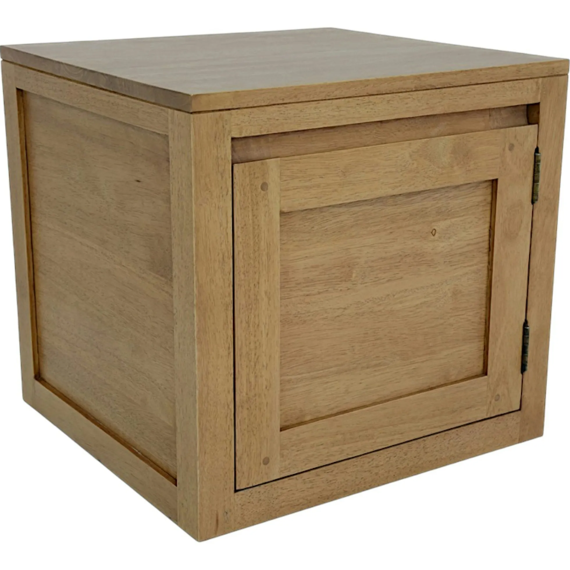 Cube de rangement Hévéa 1 porte 45x42x42cm OLGA