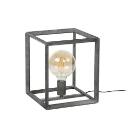 Cube lumineux industriel finition argent vieilli RALF