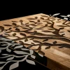 Décoration murale en métal et bois – arbre de vie