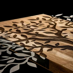 Décoration murale en métal et bois – arbre de vie