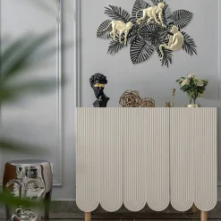 Décoration murale en métal feuillage et singes
