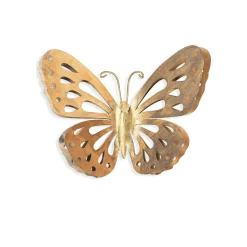 Décoration murale en métal – papillon doré