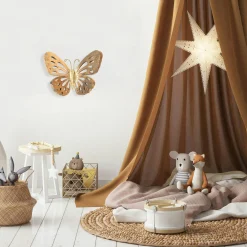 Décoration murale en métal – papillon doré