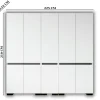 Dressing double blanc, 5 portes et 2 tringles BYRON
