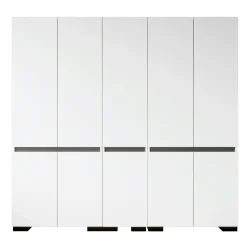 Dressing double blanc, 5 portes et 2 tringles BYRON