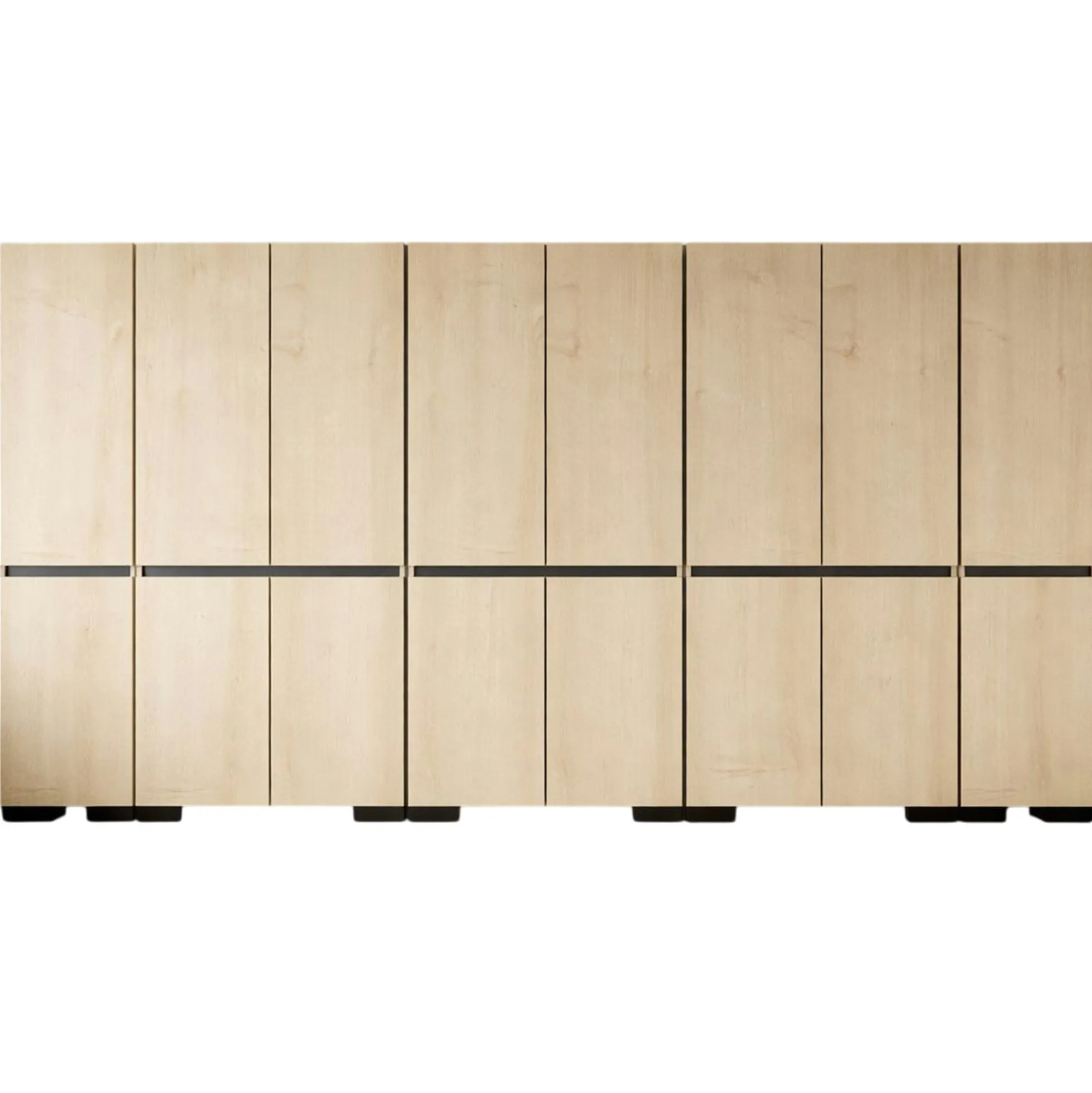 Dressing 16 portes décor chêne et anthracite 360 cm BYRON