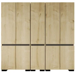 Dressing 10 portes décor chêne et anthracite 225 cm BYRON
