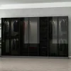 Dressing XXL 5 penderies, anthracite et verre noir BYRON