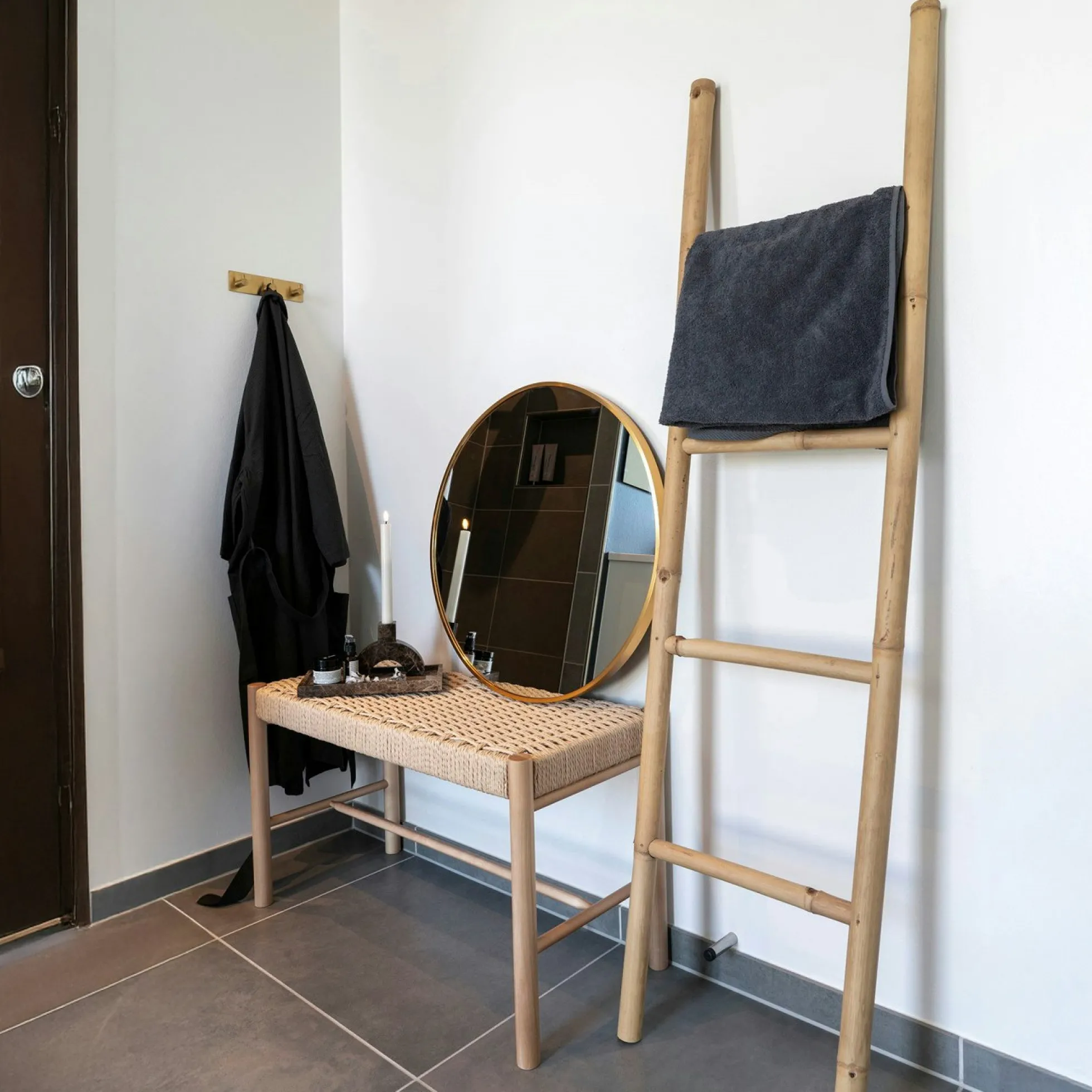 Echelle porte-serviettes bois déco ARIZONA