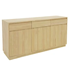 Enfilade / Buffet long Hévéa 3 portes, 3 tiroirs 160x45x81cm BALTIC