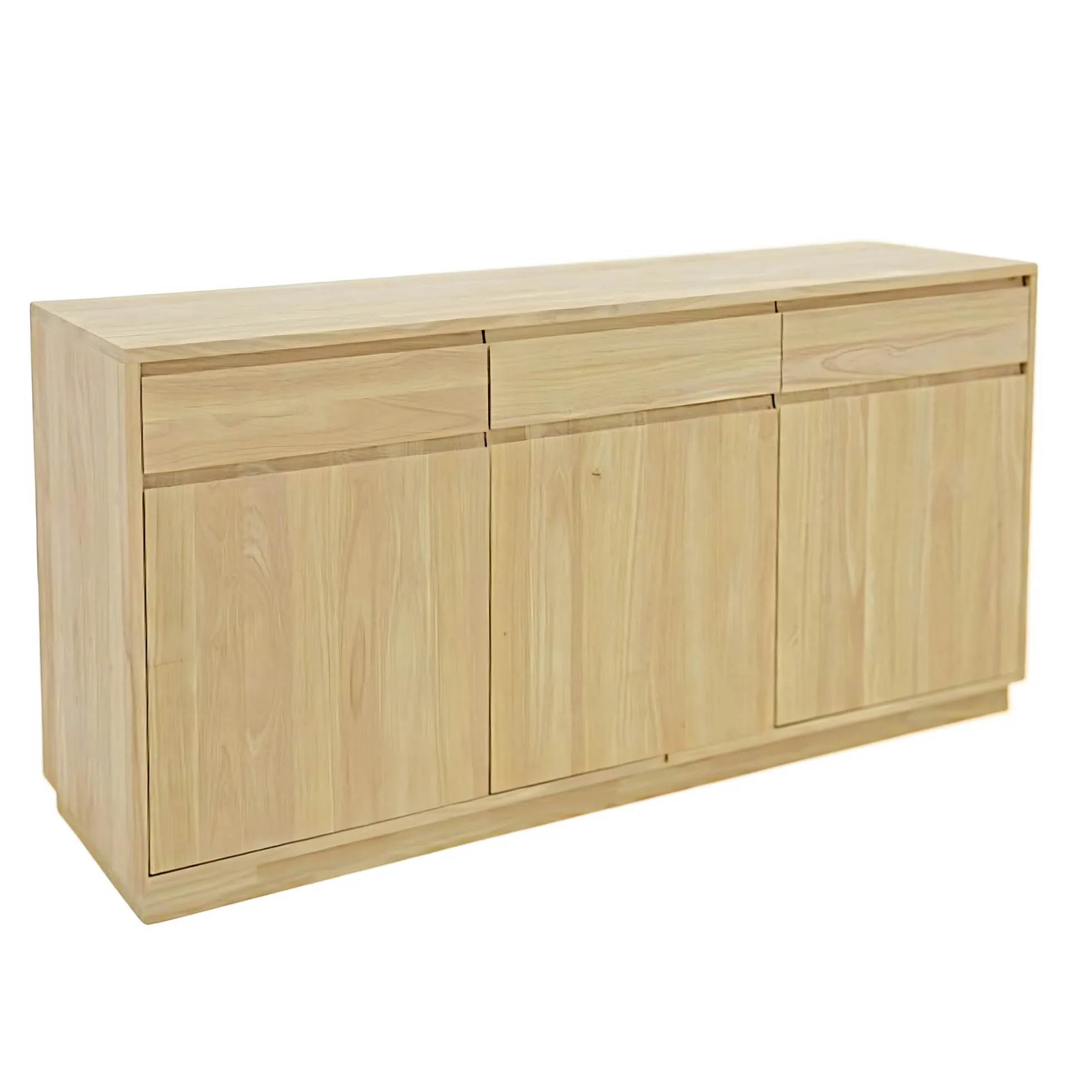 Enfilade / Buffet long Hévéa 3 portes, 3 tiroirs 160x45x81cm BALTIC