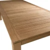 Ensemble de jardin extérieur grande table rectangle en teck 6 fauteuils ALERIA