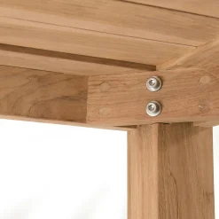 Ensemble de jardin extérieur grande table rectangle en teck 6 chaises ALERIA