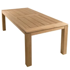 Ensemble de jardin extérieur table rectangle en teck 6 chaises ALERIA