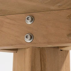 Ensemble de jardin extérieur table rectangle en teck 6 chaises ALERIA