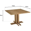 Ensemble de jardin Table carrée 4 fauteuils ecrus et noirsLUMIO