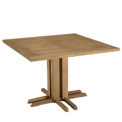 Ensemble de jardin Table carrée 4 fauteuils ecrus et noirsLUMIO