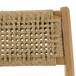 Ensemble de jardin Table carrée 110 cm 4 chaisesrotin synthétique LUMIO