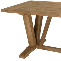Ensemble de jardin table pieds en V et 6 chaises en rotin synthétique LUMIO