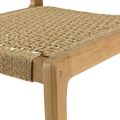 Ensemble de jardin table pieds en V et 6 chaises en rotin synthétique LUMIO