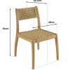 Ensemble de jardin Table ronde 150 cm 6 chaisesrotin synthétique LUMIO