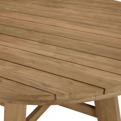 Ensemble de jardin Table ronde 150 cm 4 chaisesrotin synthétique LUMIO