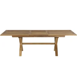 Ensemble de repas de jardin en teck table extensible et 6 chaises ALERIA