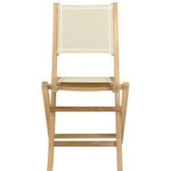 Ensemble de repas extérieur en teck table extensible 6 chaises ALERIA