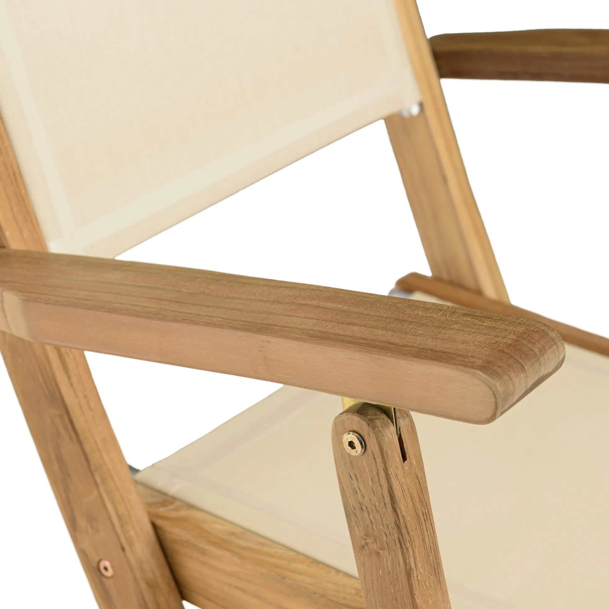 Ensemble de repas extérieur, table en teck extensible 8 chaises ALERIA