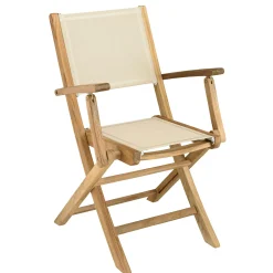 Ensemble de repas extérieur, table en teck extensible 8 chaises ALERIA