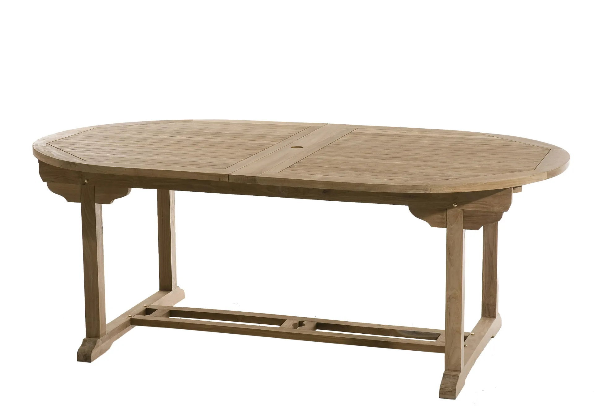 Ensemble de repas extérieur, table en teck extensible 8 chaises ALERIA